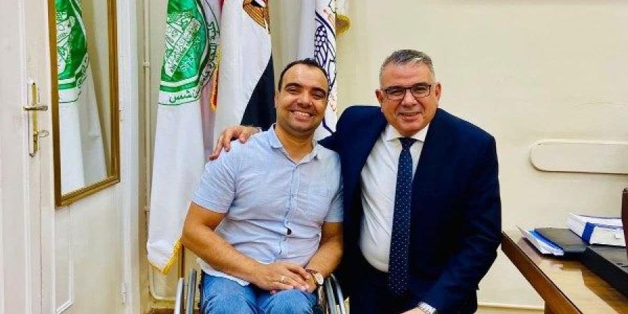 تجارة عين شمس: البطل العالمي هيثم عبد الشافي رمزا للإصرار ومصدر إلهام - الكويت الاخباري