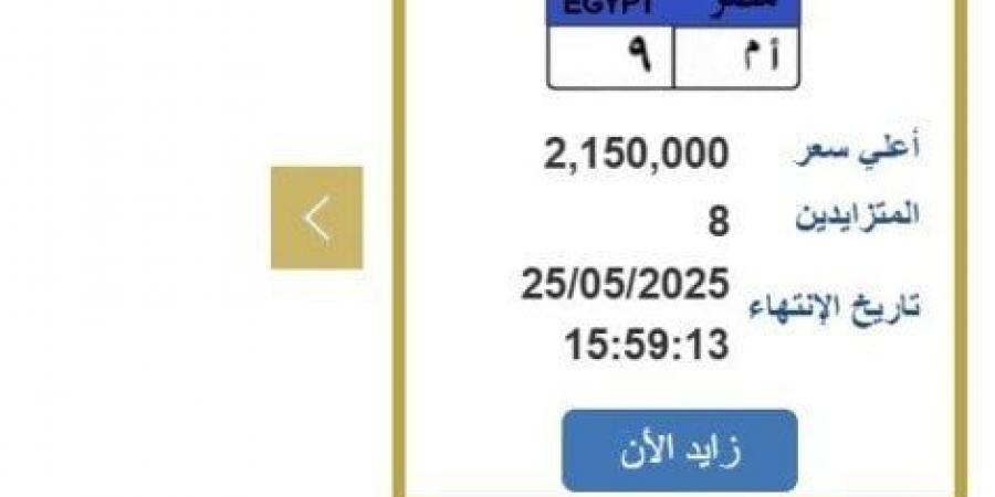 سعرها تخطى 2 مليون جنيه.. مزايدة نارية على لوحة سيارة مميزة - الكويت الاخباري