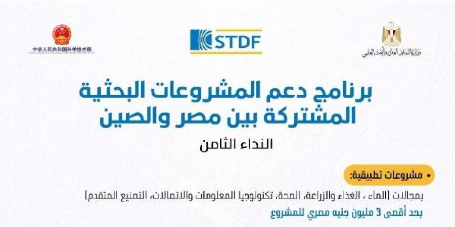 التعليم العالي: فتح التقدم لبرنامج دعم المشروعات البحثية بين مصر والصين - الكويت الاخباري