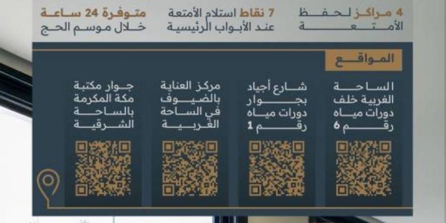 عناية شؤون الحرمين توفر خدمة حفظ الأمتعة لحجاج بيت الله الحرام - الكويت الاخباري