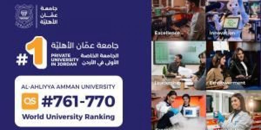 عمان الأهلية بالمرتبة 761عالمياً والأولى محلياً على الجامعات الخاصة والثالثة بعد الأردنية والتكنولوجيا بتصنيف كيوأس 2026 - الكويت الاخباري