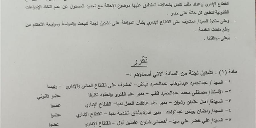 "المصرية لتجارة الجملة" تشكل لجنة قانونية لمراجعة ملفات العاملين والطعن على الأحكام القضائية - الكويت الاخباري