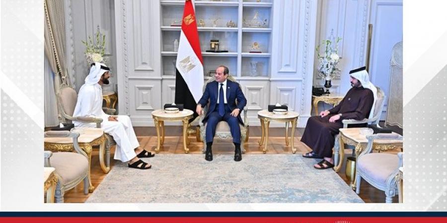 فخامة الرئيس المصري يستقبل سمو الشيخ ناصر بن حمد آل خليفة وسمو الشيخ خالد بن حمد آل خليفة - الكويت الاخباري