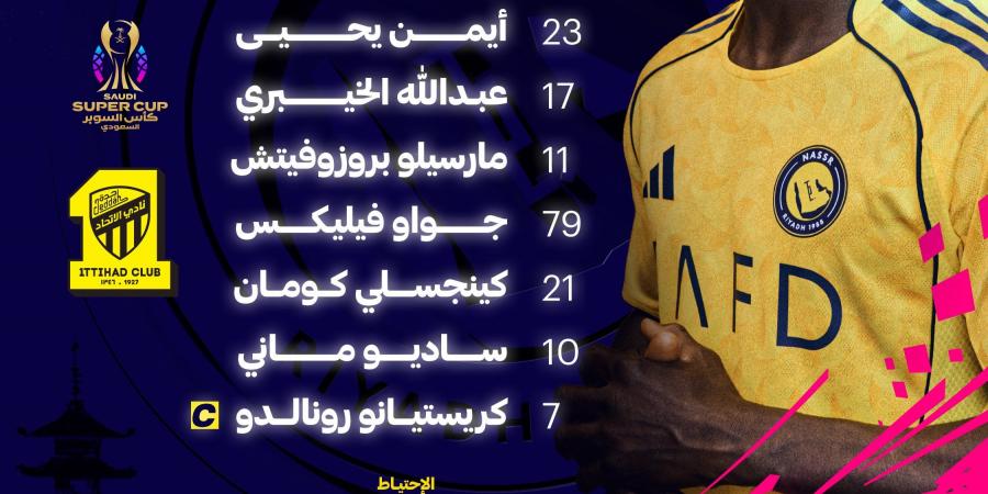 القوة الضاربة تحكم تشكيل النصر والاتحاد في السوبر السعودي - الكويت الاخباري