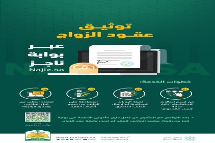 العدل السعودي يوضح خطوات إنشاء عقد زواج 1446 عبر بوابة ناجز