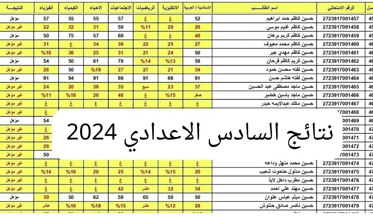 “LINK مباشر” .. خطوات الاستعلام عن نتائج الصف السادس الإعدادي في العراق الدور الثاني 2024 في محافظات “نينوي، ديالي، الكرخ 1,2 و3”