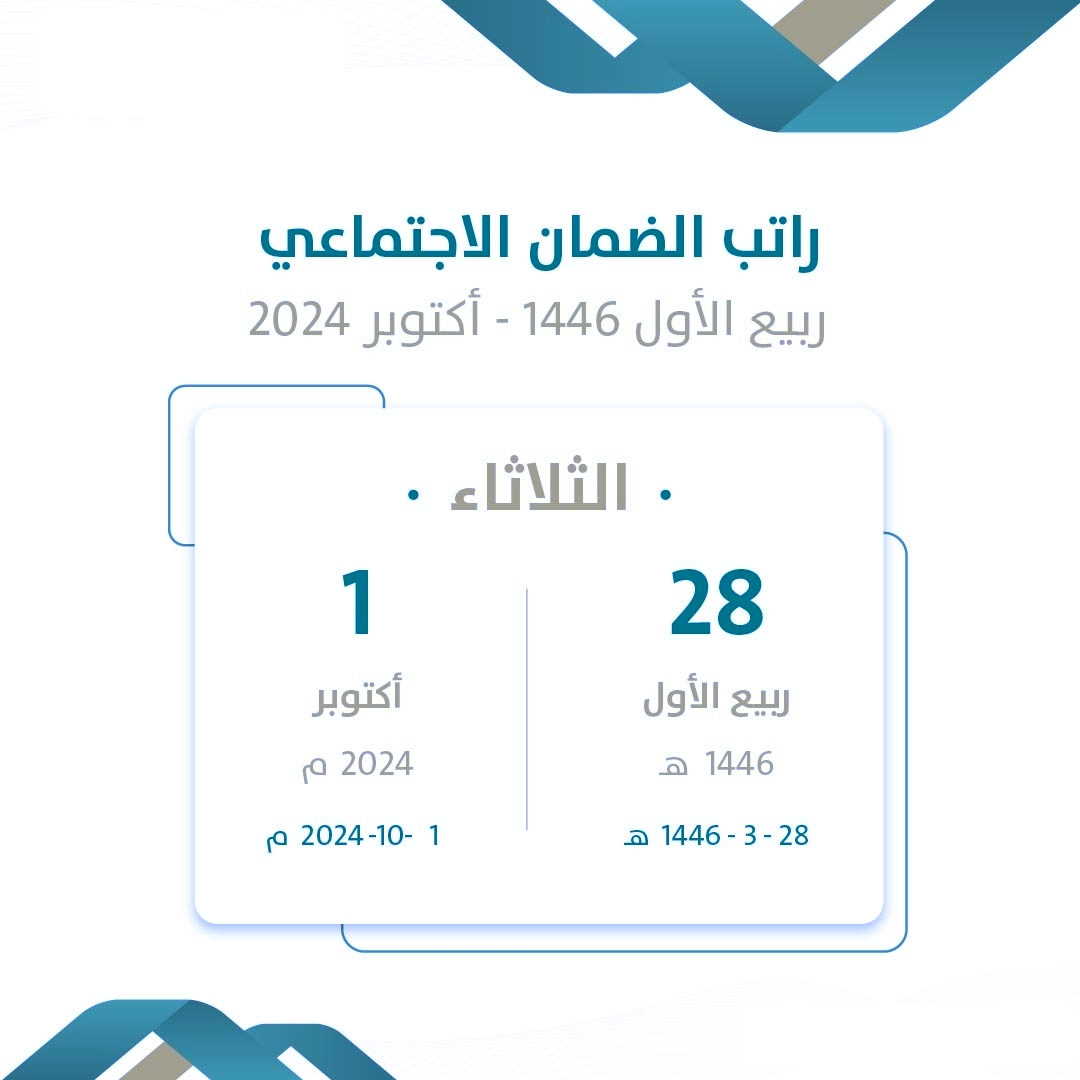 موعد صرف الضمان الاجتماعي المطور 