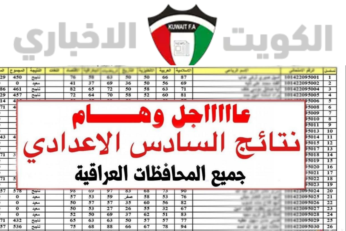 “رابط مباشر وسريع” ظهرت الآن نتيجة السادس الإعدادي الدور الثاني 2024 بالاسم فقط