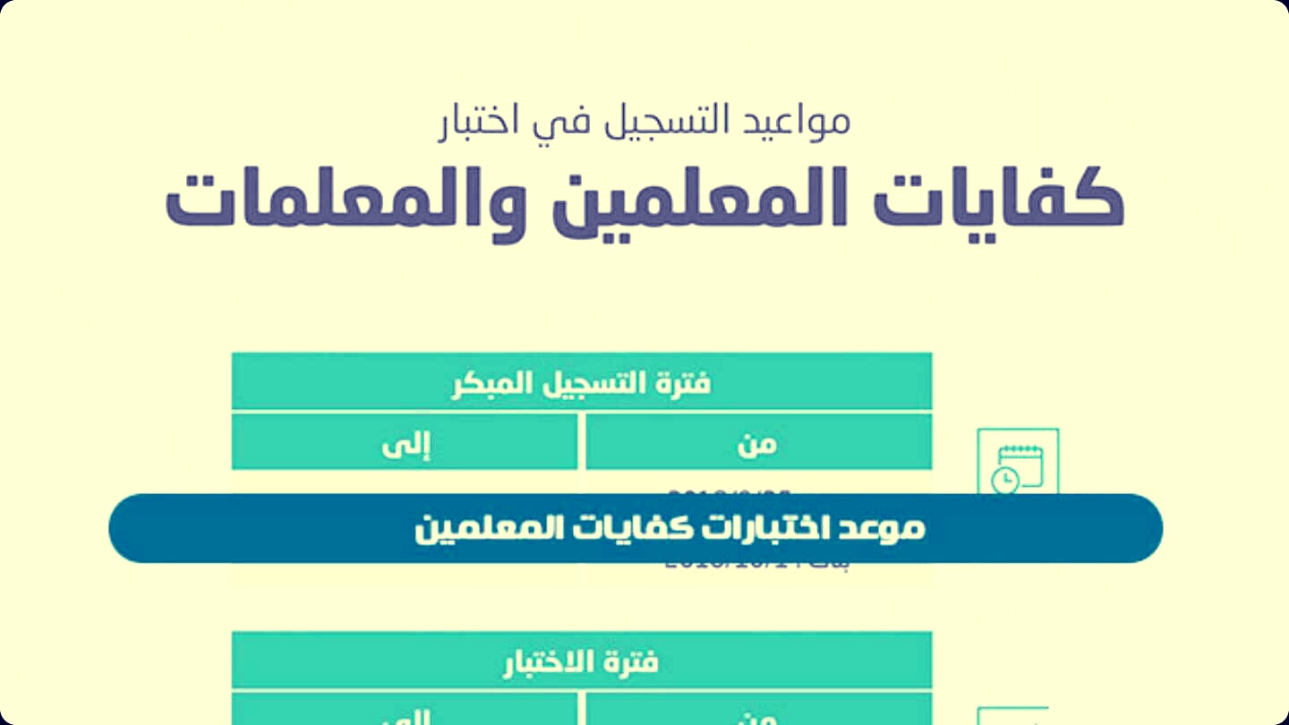 اختبار كفايات المعلمين 1446 ومواعيد التسجيل