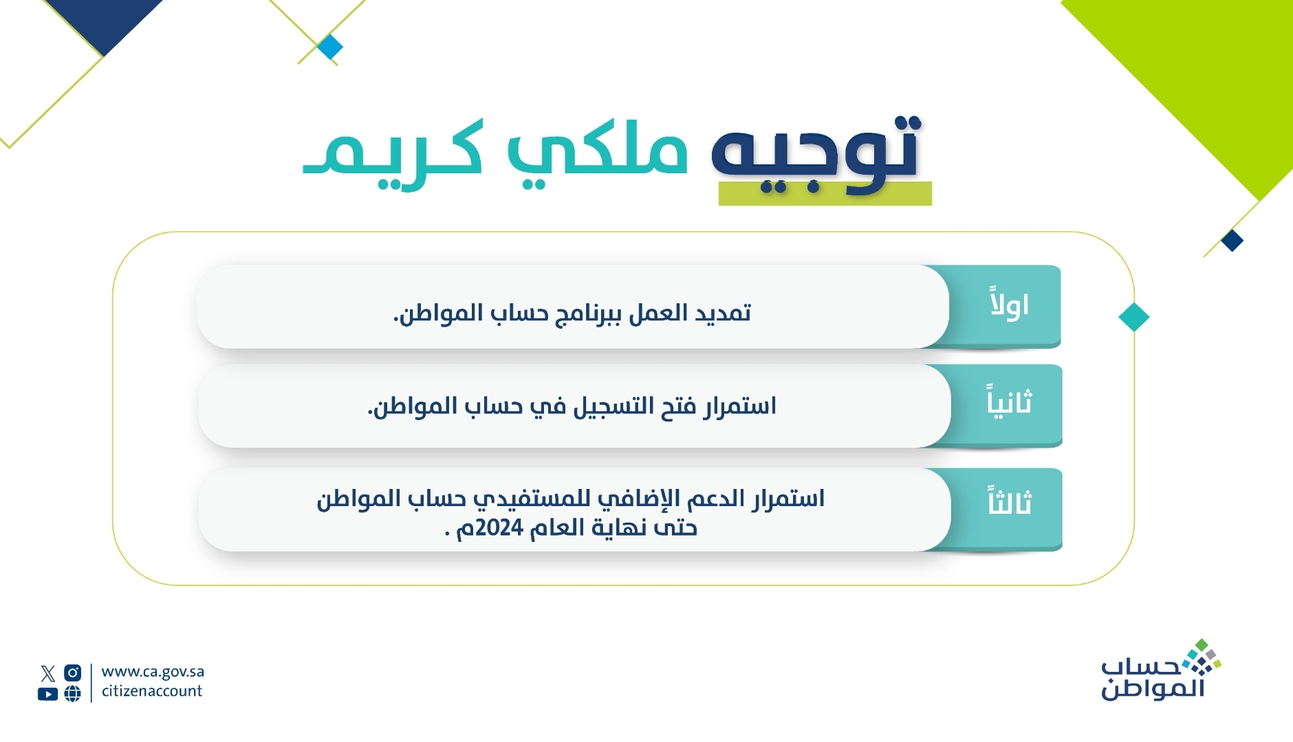 هل صدر أمر ملكي؟.. حقيقة إيقاف دعم حساب المواطن بداية من شهر نوفمبر 2024