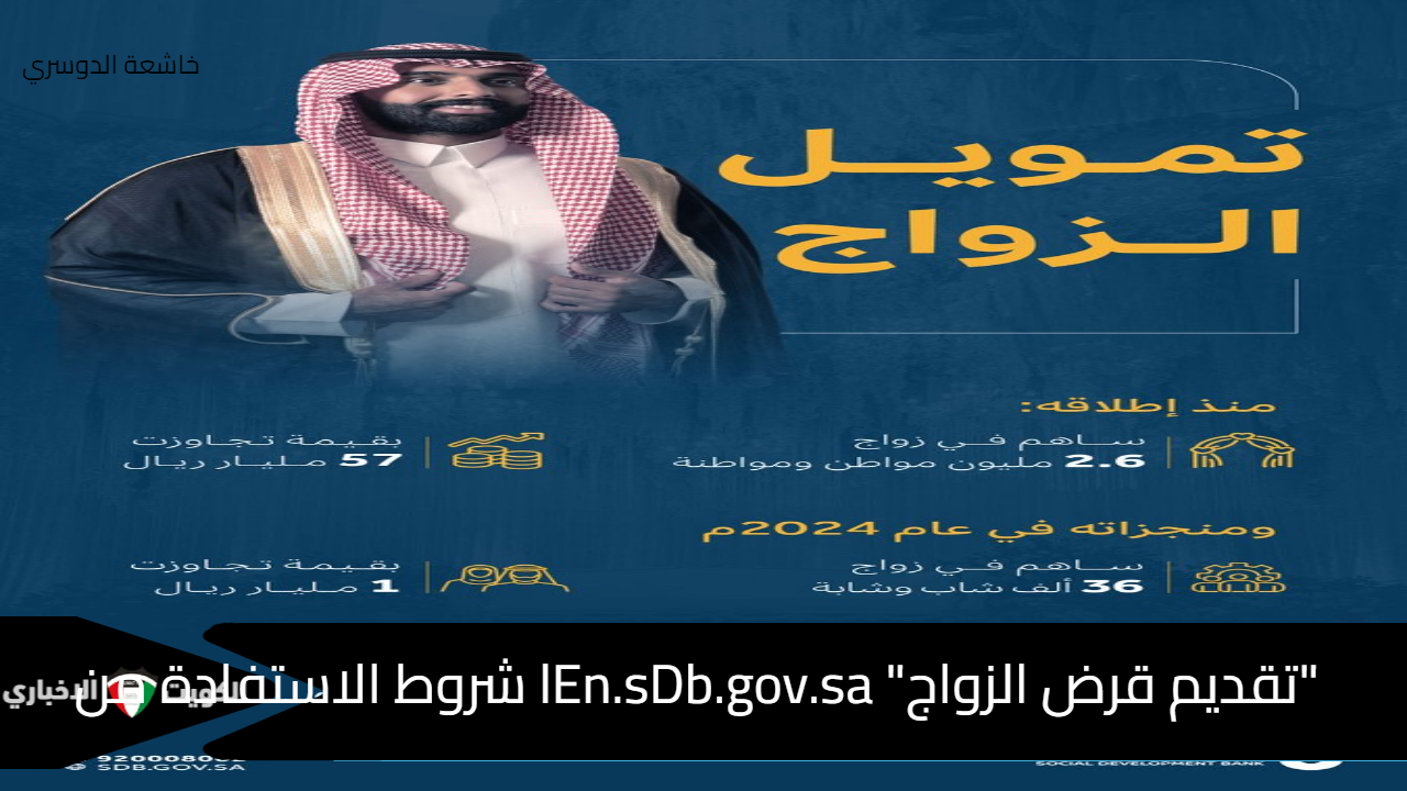 "تقديم قرض الزواج" lEn.sDb.gov.sa شروط الاستفادة من المنتج التمويلي ورقم بنك التنمية الاجتماعية