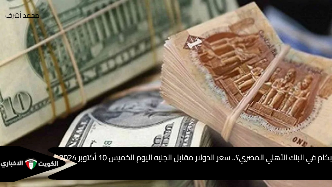 بكام في البنك الأهلي ؟.. سعر الدولار مقابل الجنيه اليوم الخميس 10 أكتوبر 2024