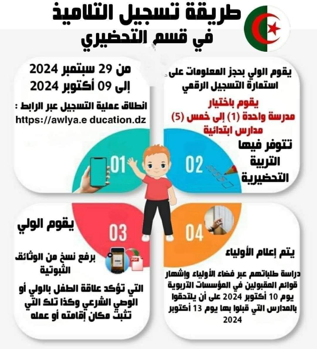 كيفية التسجيل في فضاء الأولياء تسجيلات التحضيري 