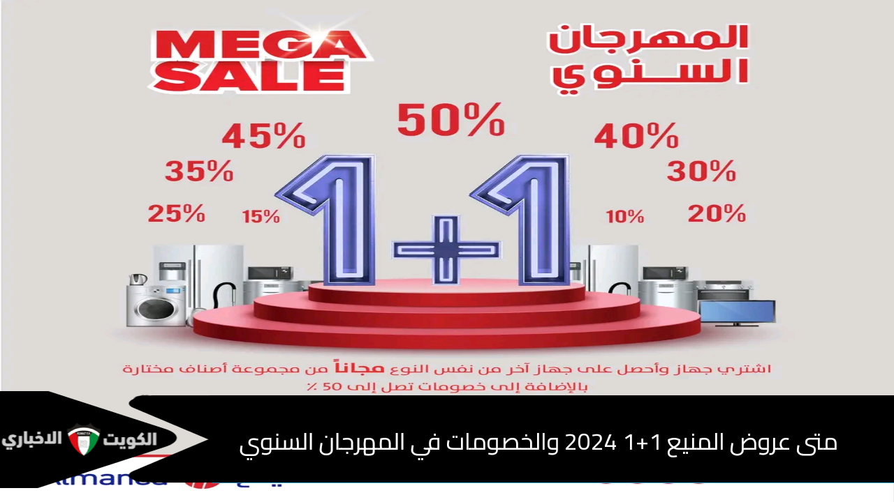 بخصومات تصل حتى 40%.. متى عروض المنيع 1+1 2024 في مهرجان المنيع السنوي