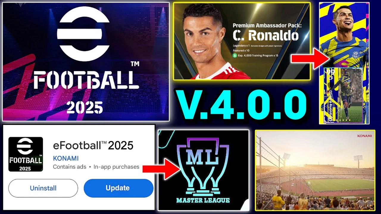 مواجهة الأساطير.. احتفال برشلونة يضيء سماء PES eFootball 2025 مع رونالدو وباكد أسطوري وهدايا مجانية تغير قواعد اللعبة