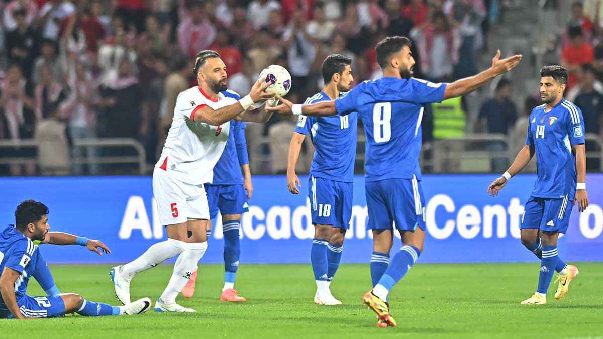 معلق مباراة الكويت والأردن اليوم في تصفيات كأس العالم 2026 والقنوات الناقلة