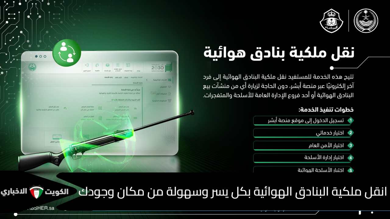 نقل ملكية البنادق الهوائية